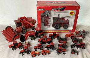 lot 65 image: Collection of Miniature Case Tractors and Equipment