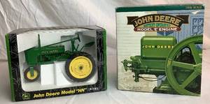 lot 157 image: 116 Pair of John Deere Collectables Model HN Collectors Edition ERTL #15033A and Battery Operated Model E Engine