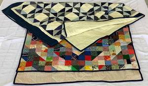 lot 32 image: Two Quilted Throws - 48 x 64 and 36 x 46