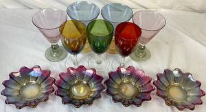 lot 127 image: Collection of Multicolor Hues MCM Glassware