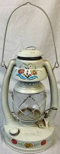 lot 105 image: Vintage Handpainted Air Pilot Embury #2 With Dietz-Lite Glass Lantern