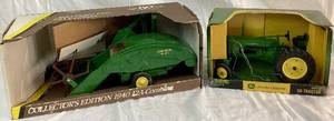 lot 78 image: John Deere Bundle of Ertl 116 12A 50th Anniversary Combine and John Deere 1952 Model 50 Tractor