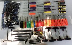 lot 183 image: Collection of Various Allen WrenchesHex Keys, Torx Drivers and Standard & Metric Nut Drivers