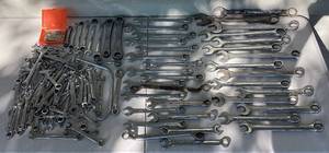 lot 180 image: Enormous Collection of Assorted Open End, Box End and Box End Ratchet Wrenches