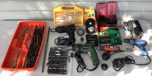 lot 177 image: Corded Drill Collection with many assorted Drill Bits and Accessories