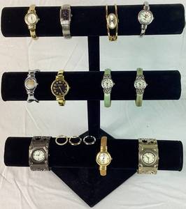 lot 251 image: 11 Ladies Open Bracelet Style Vintage Waches
