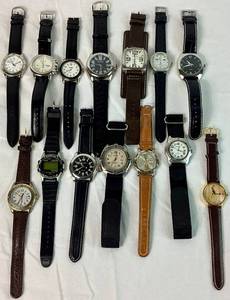 lot 261 image: Collection of Mens Watches - Different Brands and Styles - Many Vintage