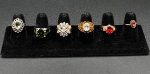 lot 219 image: Collection of 18K GE Cocktail Rings