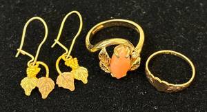 lot 11 image: Black Hills Gold 10K Gold Jewelry Bundle