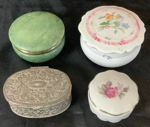 lot 287 image: JewelryTrinket Box Collection - 4 Pieces