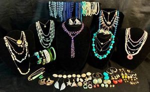 lot 290 image: Coastal Style Beaded Necklaces, Bracelets, Rings and Earrings