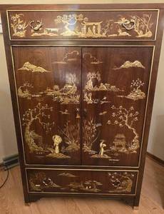 lot 10A image: Chinoiserie 4 Drawer Armoire by Dixie Ming Tree