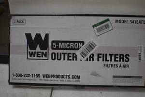 lot 64 image: WEN 3415AF5 5-Micron Industrial-Strength Outer Air Filter, Two Pack (for the WEN 3415 Air Filtration System)