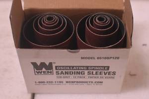 lot 65 image: WEN 6510SP120 Oscillating Spindle Sanding Sleeves Combo Pack, 120-Grit, 12-Pack