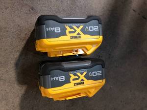 lot 60 image: DEWALT 20V MAX XR Lithium-Ion 8.0 Ah Battery Pack (2-Pack)  Customer Returns See Pictures