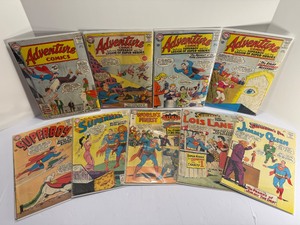 lot 3 image: This collection features several&nbspvintage DC Comics&nbspfrom the Silver Age, primarily focusing on characters from the Superman family of titles. The comics appear to be in good collectible condition. All comic books are bagged and boarded.&nbsp