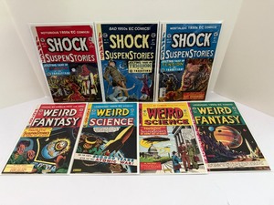 lot 15 image: RARE EC Comics 7-Book Lot 1990s Russ Cochran  Gemstone Reprints&nbspShock,&nbspWeird Science&nbsp&amp&nbspFantasy. &nbspAll comic books are bagged and boarded.