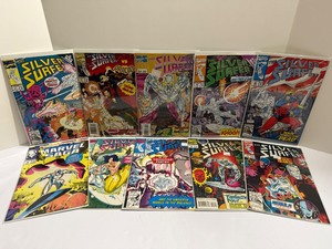 lot 64 image: SILVER SURFER Comic Book Lot (10 Issues) The Herald Ordeal  Infinity Gauntlet Keys. All comic books are bagged and boarded.