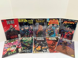 lot 147 image: Vintage 10-Comic LOT Batman Crossovers &amp Key Issues (Legends of the Dark Knight, Outsiders, Predator, Poison Ivy TPB). All comic books are bagged and boarded.