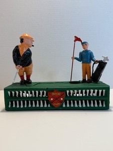 Vintage "Birdie Putt" Cast Iron Mechanical Coin Bank