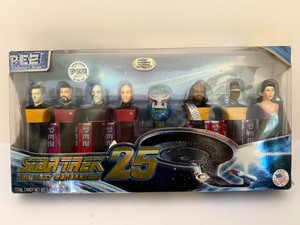 lot 185 image: FACTORY SEALED Star Trek TNG 25th Anniversary PEZ Collector Set Retailer Exclusive Locutus Borg RARE