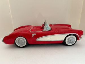 lot 81 image: Vintage ENESCO 1956 Chevrolet Corvette C1 RedWhite Cookie Jar NIB - Automotive Memorabilia