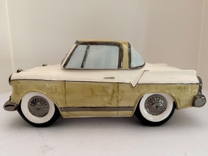 lot 136 image: RARE 1993 Fitz &amp Floyd Omnibus American Roadside Studebaker Hawk Roadster Cookie Jar NIB