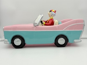 lot 117 image: RARE VINTAGE Hallmark Shoebox Maxine &amp Floyd Pink Cadillac Convertible Car Cookie Jar