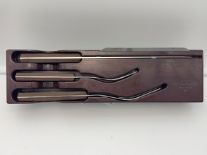 lot 125 image: Vintage Cutco Model 41 Carving Knife &amp Fork Set with Bakelite Tray &amp Built-In Sharpener (USA Made)