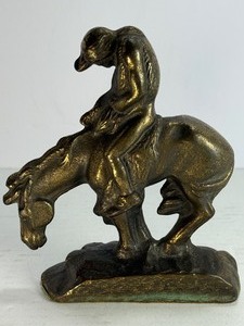 lot 163 image: Vintage J.E. Fraser End of the Trail Native American Figurine Statue