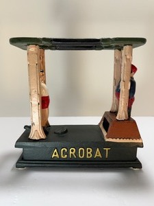 lot 54 image: Vintage Cast Iron Acrobat Mechanical Bank