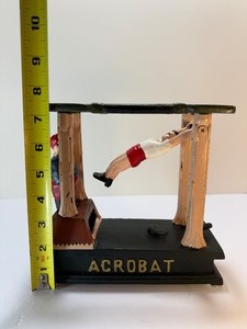 lot 54 image: Vintage Cast Iron Acrobat Mechanical Bank