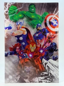 lot 226 image: Dynamic Marvel Comics AVENGERS Assemble Team-Up Stretched Canvas Wall Art Print