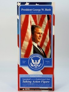 lot 230 image: RARE 2003 Toypresidents George W. Bush 12 Talking Action Figure NEW IN BOX
