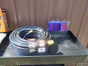 lot 119 image: 100 premium grade garden hose. Made in usa. As shown.
