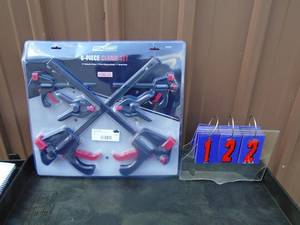 lot 122 image: New Tool Shop clamps. As shown.