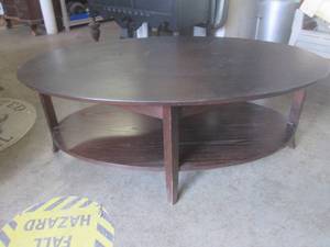 lot 5 image: (FRNT) Oval Coffee Table 48 x 28 ...