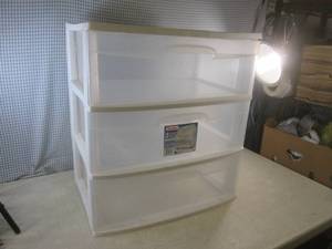 lot 7 image: (EW4) Sterilite 3-Drawer Organizer ...