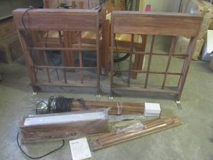 lot 94 image: (FD) 2 Ikea Wood Lighted YardGarde...