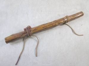 lot 98 image: (H-1) Wood Native American Style Fl...