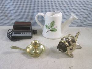 lot 119 image: (BS) Fish Ashtray, Brass Candle Hol...
