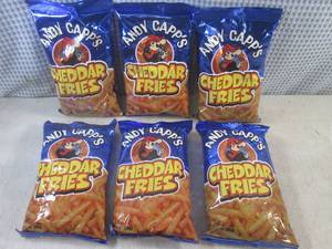lot 122 image: (C-2) 6 Bags of Andy Capps Cheddar...