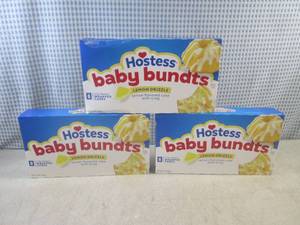 lot 135 image: (B-2) 3 Boxes of Hostess Lemon Driz...
