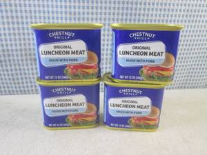 lot 137 image: (B-2) 4 Cans of Original Luncheon M...