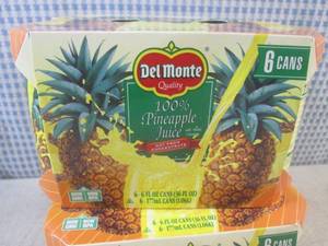 lot 195 image: (B-1) 2 - 6-Packs of Del Monte 100%...