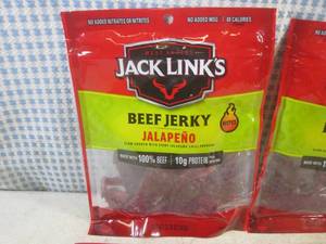 lot 216 image: (B-3) 4 Bags of Jack Links Beef Jer...