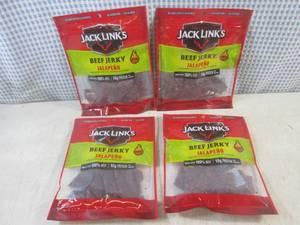 lot 217 image: (B-3) 4 Bags of Jack Links Beef Jer...