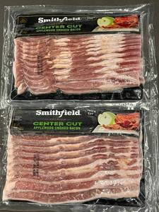 lot 5 image: 2 Packs Smithfield Center Cut Applewood Smoked Bacon 12 oz Each