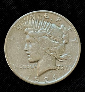 lot 15 image: 1924-S Peace Silver Dollar