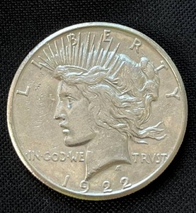lot 24 image: 1922-S Peace Silver Dollar